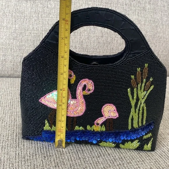 Vintage Flamingo Beaded Bag - Picture 8 of 9